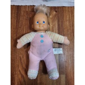 Vintage 1990 Baby Beans Pink Pajama 10" Baby Doll Meritus